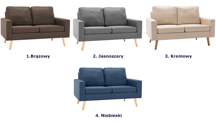 Produkt 2-osobowa niebieska sofa - Eroa 2Q