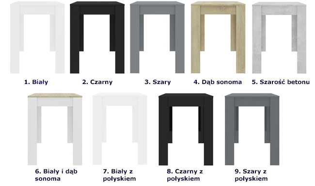 Produkt Czarny nowoczesny stół – Sans - zdjęcie numer 3
