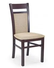 Drewniane krzesło do kuchni w stylu skandynawskim ciemny orzech - Lettar w sklepie Edinos.pl
