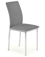 Popielate nowoczesne krzesło do kuchni tapicerowane - Lincoln w sklepie Edinos.pl