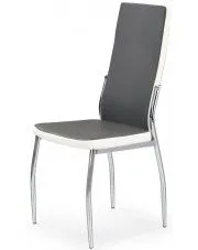 Popielate metalowe krzesło tapicerowane - Abrim w sklepie Edinos.pl