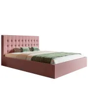 Tapicerowane łóżko dwuosobowe 140x200 Pikaro 3X - 36 kolorów w sklepie Edinos.pl