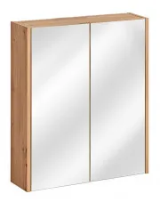 Wisząca szafka łazienkowa z lustrem - Saloma 5X 60 cm w sklepie Edinos.pl