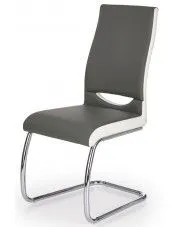 Popielate tapicerowane krzesło na płozach - Driven w sklepie Edinos.pl