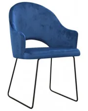 Granatowy fotel tapicerowany Jorti 3X - 68 kolorów w sklepie Edinos.pl