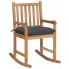 Drewniany fotel bujany na taras antracyt - Mecedora