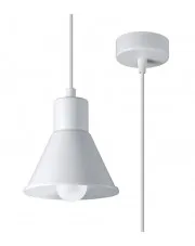 Biała industrialna lampa wisząca - S166-Melvi w sklepie Edinos.pl