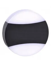 Czarno-biały kinkiet zewnętrzny LED owalny - S334-Cardi w sklepie Edinos.pl