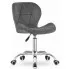 Ciemnoszare pikowane biurowe welurowe krzesło obrotowe - Renes 4X