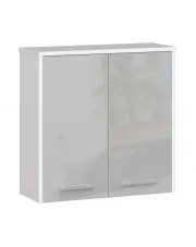 Wisząca szafka łazienkowa biały + metalik połysk - Zofix 4X w sklepie Edinos.pl