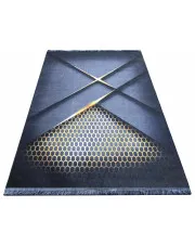 Czarny antypoślizgowy dywan w stylu glamour - Akris 5 w sklepie Edinos.pl