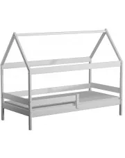 Białe łóżko domek z drewna sosnowego - Petit 3X 200x90 cm w sklepie Edinos.pl