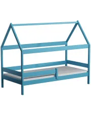 Niebieskie łóżko dziecięce ze stelażem - Petit 3X 200x90 cm w sklepie Edinos.pl
