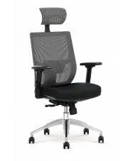 Obrotowy ergonomiczny fotel z systemem multiblock Toris - czarny + popiel w sklepie Edinos.pl