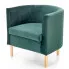 Zielony kubełkowy fotel wypoczynkowy - Nestar