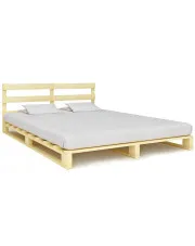 Drewniane łóżko z zagłówkiem - Relli 160 x 200 cm w sklepie Edinos.pl