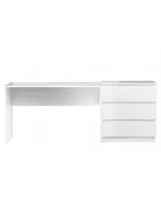 Komplet białych mebli biurowych biurko + komoda - Mosler w sklepie Edinos.pl