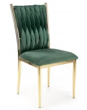 Zielone welurowe krzesło glamour - Megi w sklepie Edinos.pl