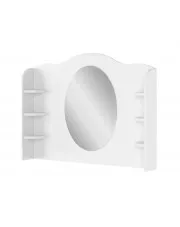 Biała toaletka na biurko z owalnym lustrem - SO-06 w sklepie Edinos.pl