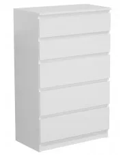 Biała minimalistyczna komoda z szufladami 60 cm - Beta 4X w sklepie Edinos.pl