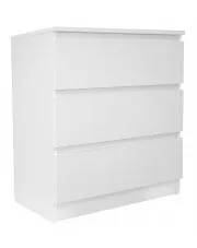 Biała minimalistyczna komoda z 3 szufladami - Hisa 5X w sklepie Edinos.pl
