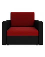Sofa jednoosobowa czerwony + czarny - Dayton 3X w sklepie Edinos.pl