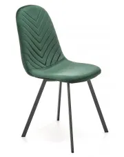 Zielone welurowe krzesło pikowane - Xaros w sklepie Edinos.pl