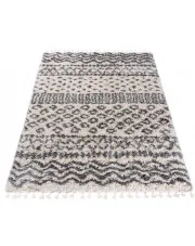 Kremowy dywan włochacz w geometryczny wzór - Nikari 4X w sklepie Edinos.pl
