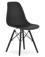 Czarne krzesło do kuchni skandynawskie - Naxin 3X w sklepie Edinos.pl