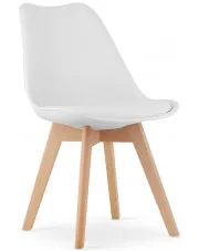 Białe krzesło w skandynawskim stylu - Asaba 3X w sklepie Edinos.pl