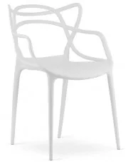 Białe nowoczesne krzesło do stołu - Manuel 3X w sklepie Edinos.pl