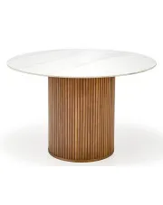 Okrągły stół z marmurkowym blatem - Lavel w sklepie Edinos.pl