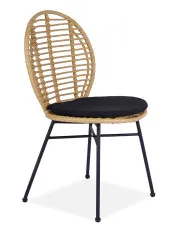 Ażurowe krzesło rattanowe - Ilox w sklepie Edinos.pl