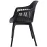 czarne ażurowe krzesło na metalowej podstawie Sazo 4X