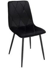 Czarne tapicerowane krzesło do pokoju - Ormo w sklepie Edinos.pl