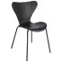 Czarne nowoczesne metalowe krzesło z oryginalnym oparciem - Bico