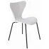 Białe metalowe krzesło minimalistyczne do stołu - Bico