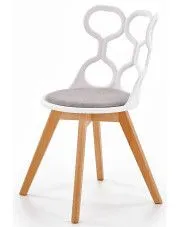 Białe nowoczesne krzesło do kuchni skandynawskie - Carter w sklepie Edinos.pl