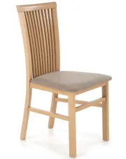 Klasyczne tapicerowane krzesło do kuchni drewniane dąb artisan - Mako 4X w sklepie Edinos.pl