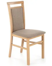 Krzesło do kuchni drewniane tapicerowane dąb artisan - Mako 5X w sklepie Edinos.pl