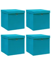 Komplet 4 składanych pudełek do szafy błękit - Dazo 4X w sklepie Edinos.pl