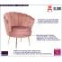 Różowy fotel do salonu Apro