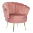 Różowy fotel muszelka glamour Apro