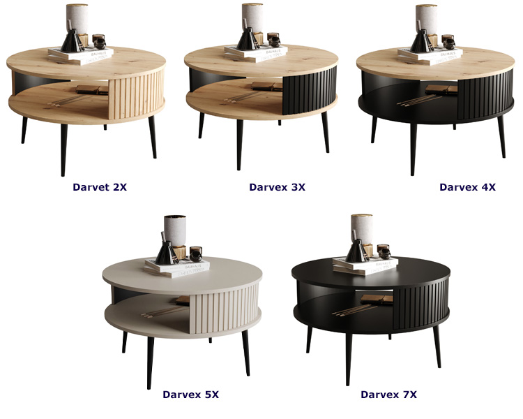 Kolory stolika kawowego Darvex 5X