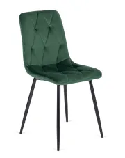 Zielone krzesło welurowe do salonu - Voro w sklepie Edinos.pl