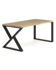 Prostokątny drewniany stół loft 160 x 80 - Akmi w sklepie Edinos.pl