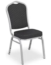 Czarne tapicerowane krzesło bankietowe - Enix 3X w sklepie Edinos.pl