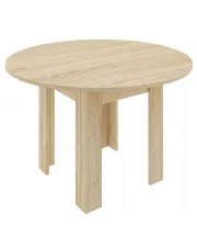Okrągły minimalistyczny stół do kuchni dąb sonoma - Agmo w sklepie Edinos.pl