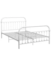 Białe minimalistyczne łóżko metalowe 120 x 200 cm - Asal w sklepie Edinos.pl