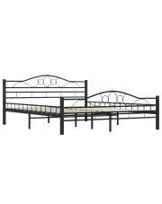 Czarne metalowe łóżko w stylu loftowym 160x200 cm - Frelox w sklepie Edinos.pl